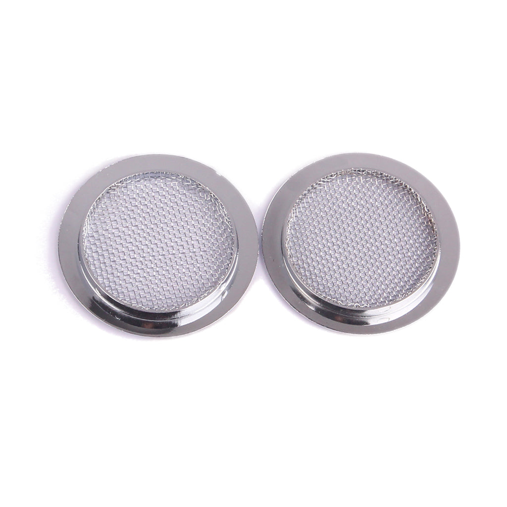 2psc Chrome Plated Screened Sound Hole Inserts for Dobro Resonator Guitar