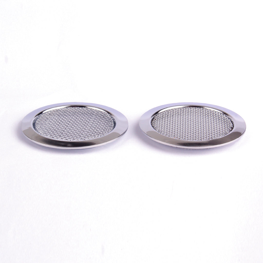 2psc Chrome Plated Screened Sound Hole Inserts for Dobro Resonator Guitar