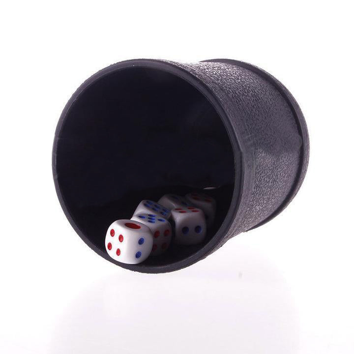 1pc Black Plastic Dice Cup with 6pcs Dice