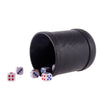 1pc Black Plastic Dice Cup with 6pcs Dice