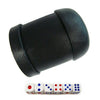 1pc Black Plastic Dice Cup with 6pcs Dice