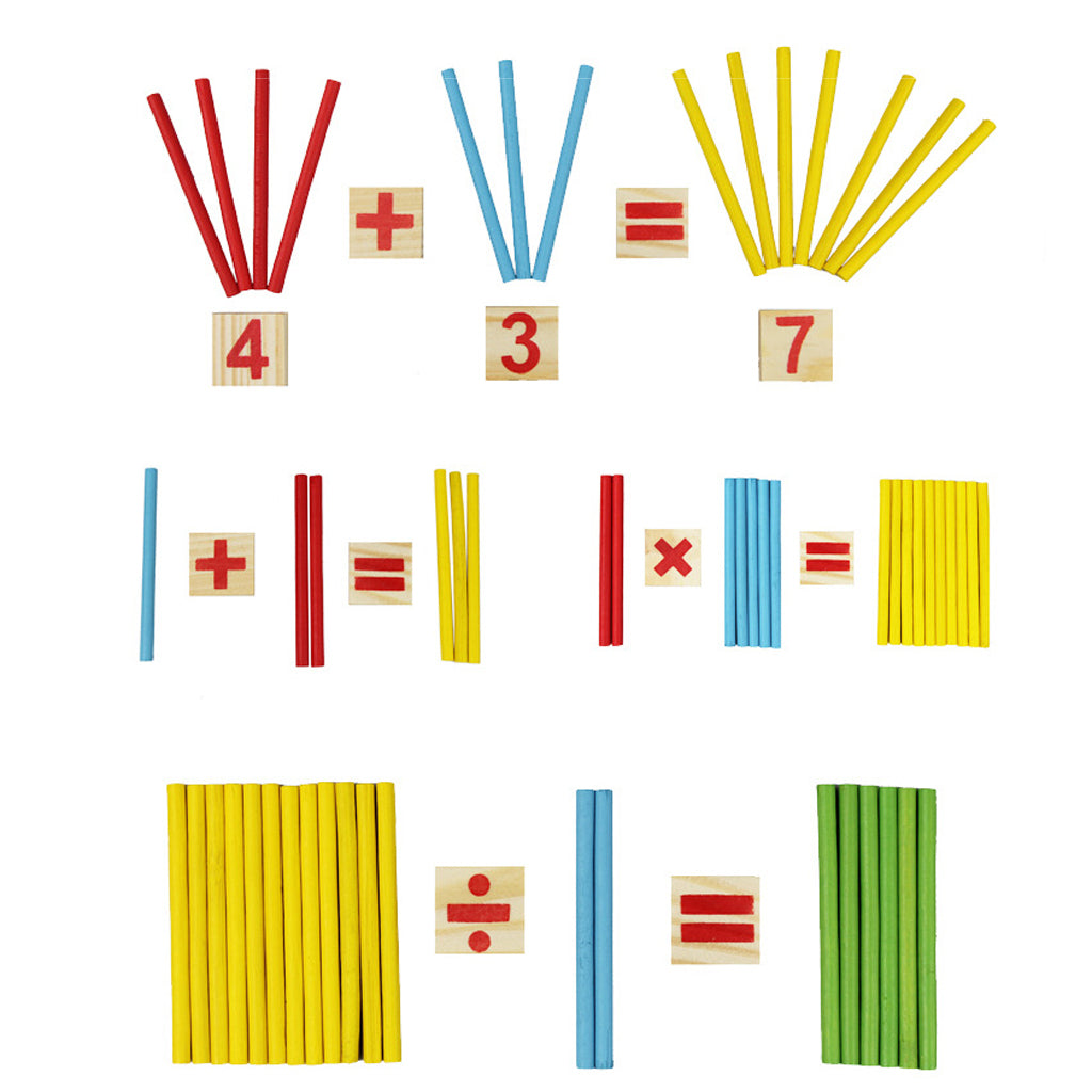 Kids Wooden Counting Sticks Set