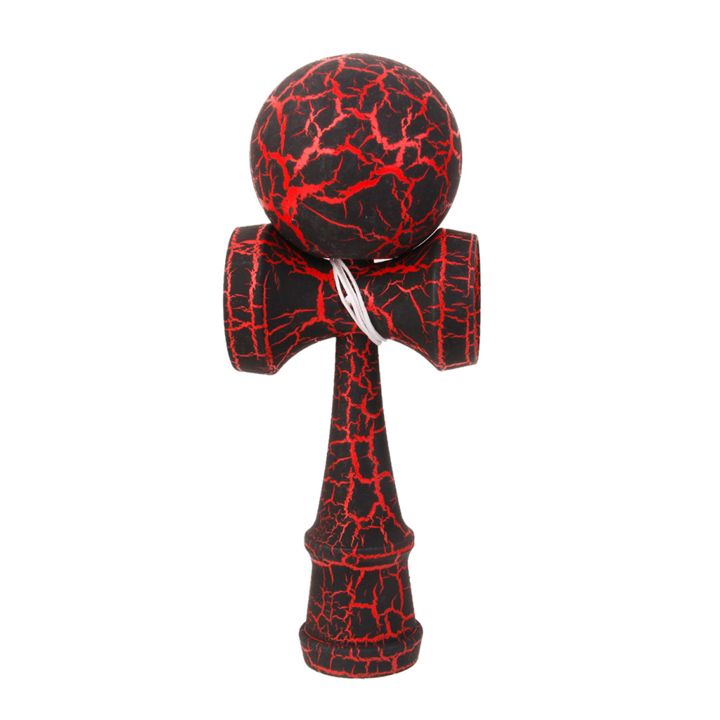 Wooden Crack Paint Kendama Toys- Red