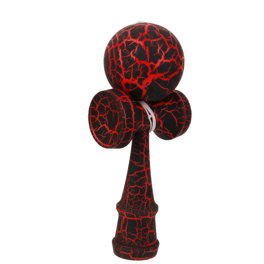 Wooden Crack Paint Kendama Toys- Red