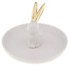 Ceramic Ring Holder Dish Jewelry Organizer Tray White Dish Rabbit