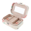 Small PU Leather Travel Jewelry Box Case for Rings Earrings Necklace Style 1