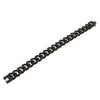 Men's Biker Stainless Steel Bracelet Curb Chain Link Bangle Wristband Black