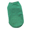 Pet Cat Striped Pajamas Kitten Comfortable Cotton Clothes Shirt Green