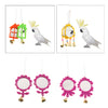 2Pcs / Set Pet Bird Mirror Toy Parrot Mirrors with Bell 1