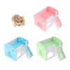 Small Animals Hamster House Cages Wooden Squirrel Villa Hut Play Toy pink