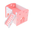 Small Animals Hamster House Cages Wooden Squirrel Villa Hut Play Toy pink