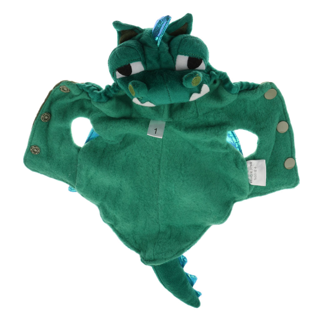 Halloween Pet Dog Jacket Puppy Cosplay Clothes Warm Sweater Coat Green S