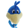 Pet Dog Cat Play Squeaky Sound Vocal Rope Knot Toys  Little Bird Style-Blue