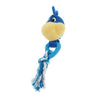 Pet Dog Cat Play Squeaky Sound Vocal Rope Knot Toys  Little Bird Style-Blue