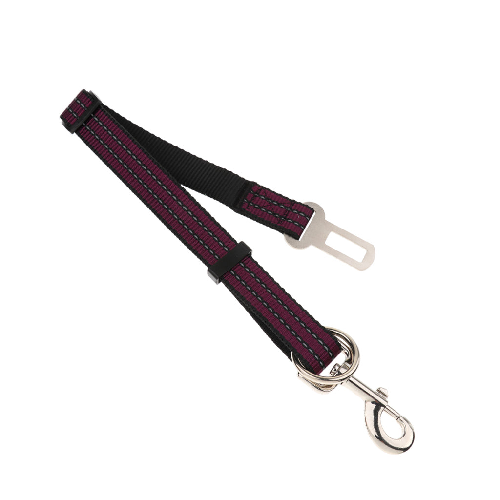 Adjustable Pet Dog Cat Car Seat Belt Strap Restraint Safety Leads Purple