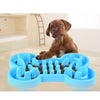 Pet Dog Cat Slow Feeder Anti-Slip Feeding Dish Bowl Anti-Choking Blue S