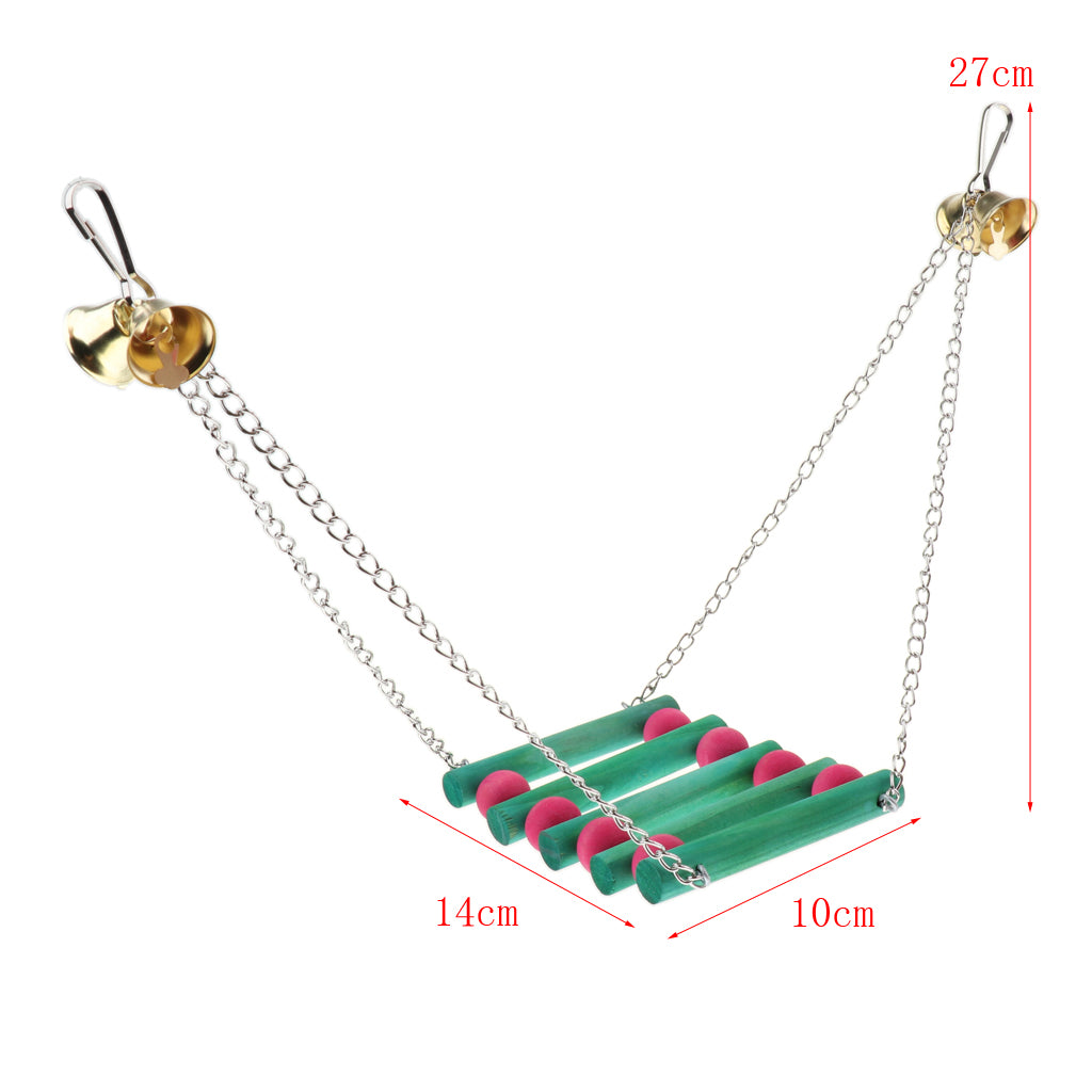 Pet Parrot Chew Swing/Tunnel/Bell Toys Cage Decoration Hanging Toy Swing