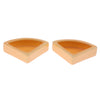 2Pieces Reptiles Feeder Ceramic Food Bowl Anti-escape Dish For Lizard Gecko Orange Angle M