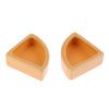 2Pieces Reptiles Feeder Ceramic Food Bowl Anti-escape Dish For Lizard Gecko Orange Angle M