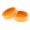 2Pieces Reptiles Feeder Ceramic Food Bowl Anti-escape Dish For Lizard Gecko Orange Round L