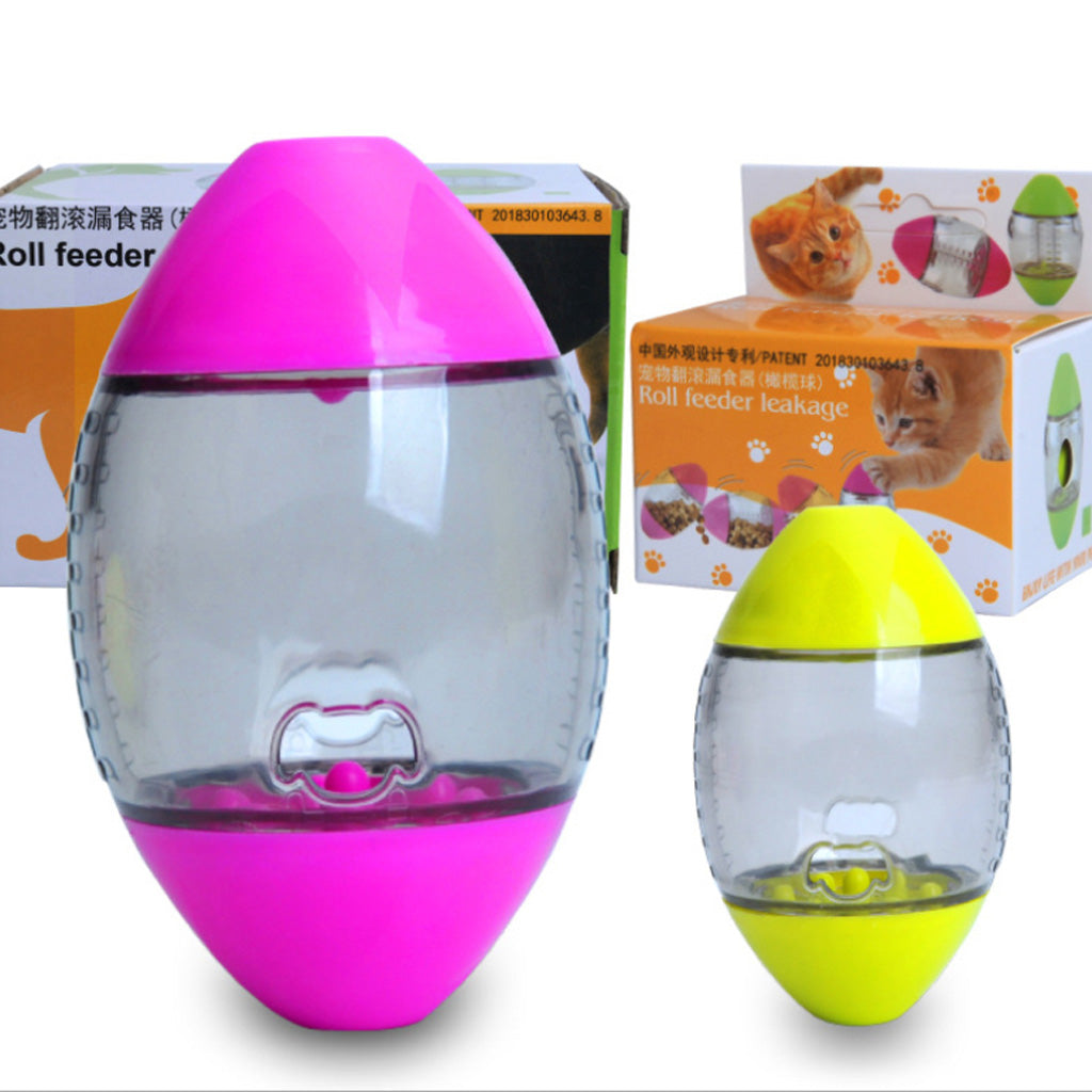 Interactive Dog Treat Soccer Food Dispenser IQ Ball Pet Toys Pink S