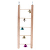 Solid Wooden Parrot Climb Ladder Bird Cage Climbing Swing Toy as described 6 Ladders-bells
