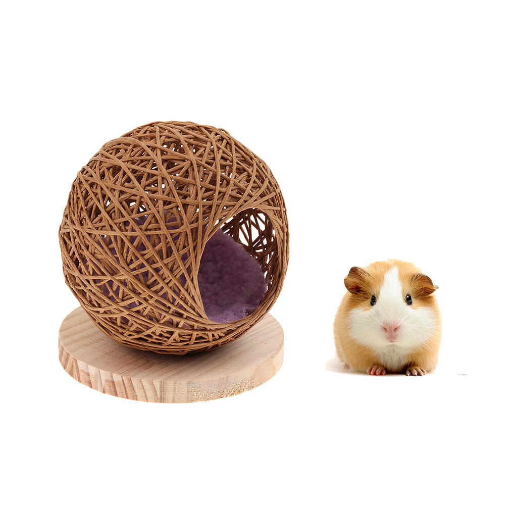 Hand Made Indoor Pet Hamster House Cage Easy To Clean Pet Supplies Brown M