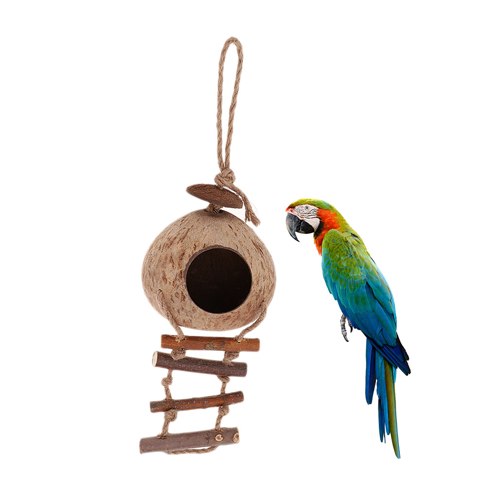 Bird Parrot Parakeet Budgie Cockatiel Nest Hammock Swing Toy Ladder