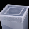 Reptile Feeding Box Transparent Cage Hatching Container for Lizard Frog White