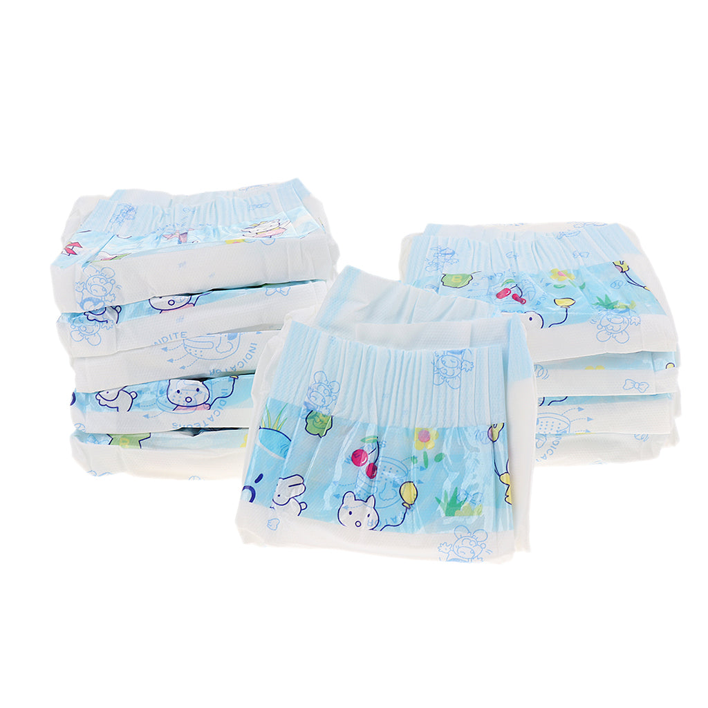 10pcs Disposable Puppy Dog Diapers Super Absorbent Pet Nappy Pants  XS