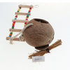 Natural Coconut Shell Bird Nest House Hut for Pet Parrot Feeder Toy #2