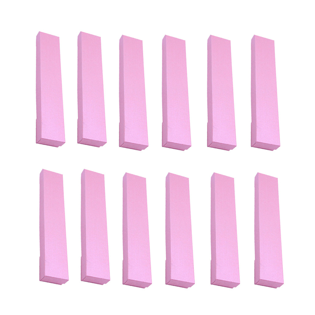 12 Pcs Fashion Women Rectangular Necklace Jewelry Storage Boxes  Pink