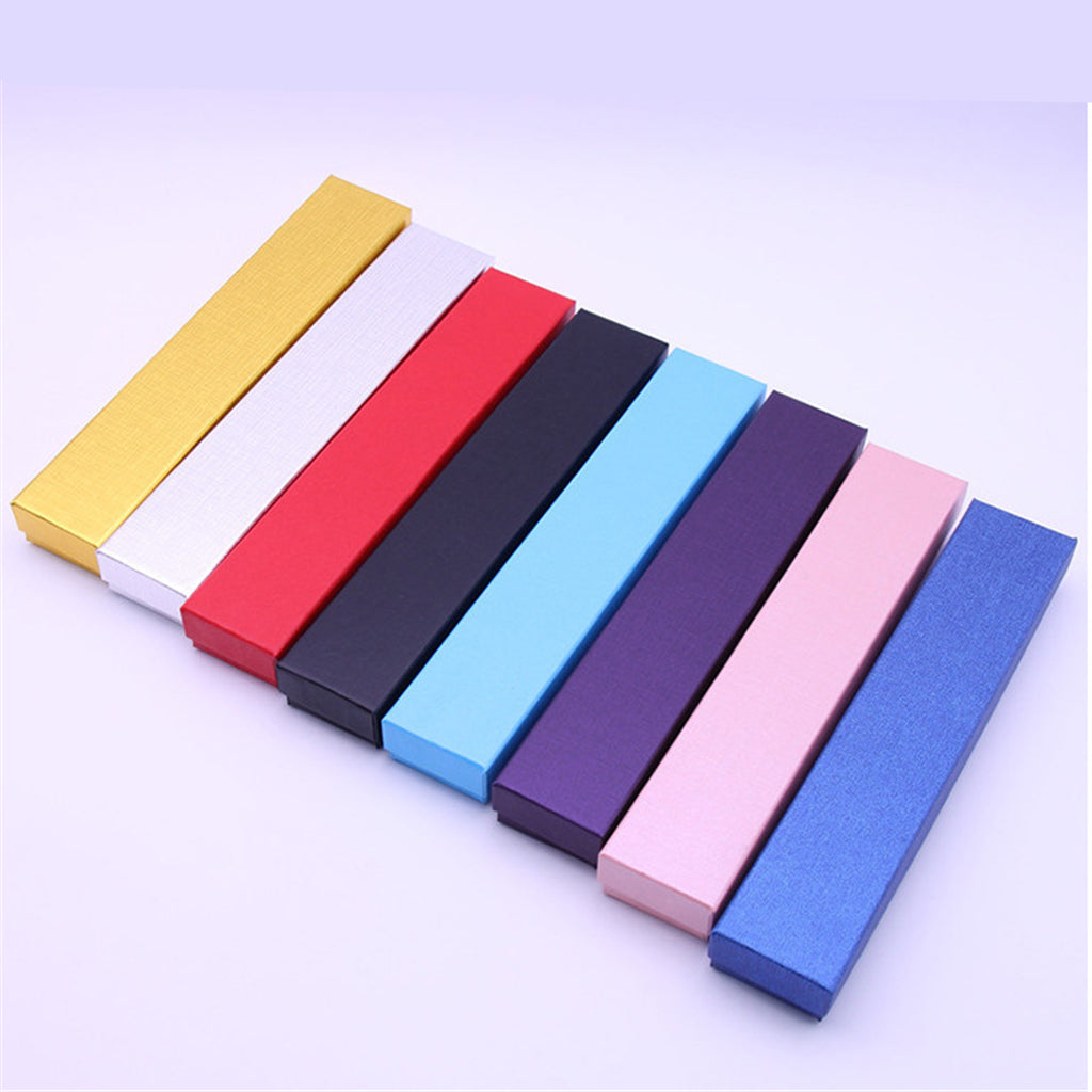 12 Pcs Fashion Women Rectangular Necklace Jewelry Storage Boxes  Pink