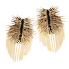 1 Pair Unisex Rivet Brooch Spike Tassel Epaulet Shoulder Board Mark Gold