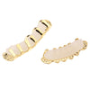 Double Zircon Drill Top Bottom Grill Hip Hop Mouth Teeth Grills Caps Gold