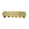 Double Zircon Drill Top Bottom Grill Hip Hop Mouth Teeth Grills Caps Gold