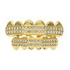 Double Zircon Drill Top Bottom Grill Hip Hop Mouth Teeth Grills Caps Gold