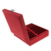 Two-Layer Velvet Jewelry Box Case Holder Storage Organizer with Lock Red