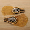 1 Pair Tassel Epaulette Shoulder Board Mark Costume Brooch Badges Gold