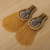 1 Pair Tassel Epaulette Shoulder Board Mark Costume Brooch Badges Gold