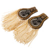 1 Pair Tassel Epaulette Shoulder Board Mark Costume Brooch Badges Gold