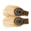 1 Pair Tassel Epaulette Shoulder Board Mark Costume Brooch Badges Gold