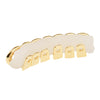 18K Golden Plated Top Mouth Teeth Cap Rapper Halloween Costume Gold