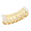 18K Golden Plated Top Mouth Teeth Cap Rapper Halloween Costume Gold