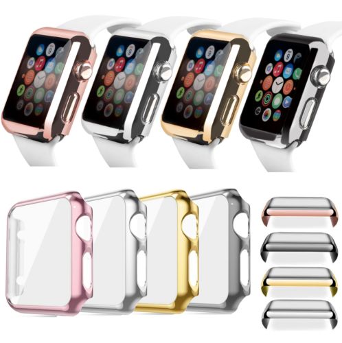 For Apple Watch Case Protector Cover iWatch 38mm Protective Skin Bumper Silver