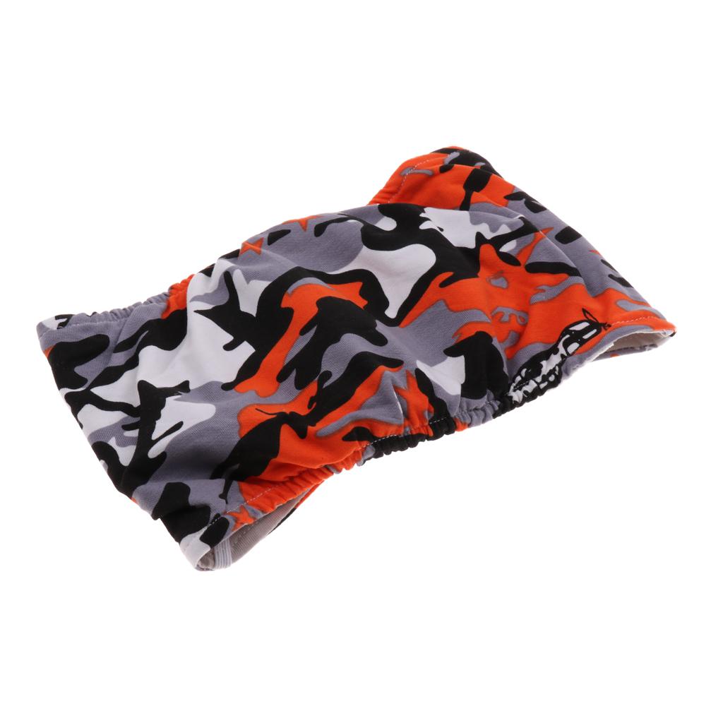 Washable Male Dog Wraps Pet Dog Diapers Belly Bands Easy to Wear Orange L