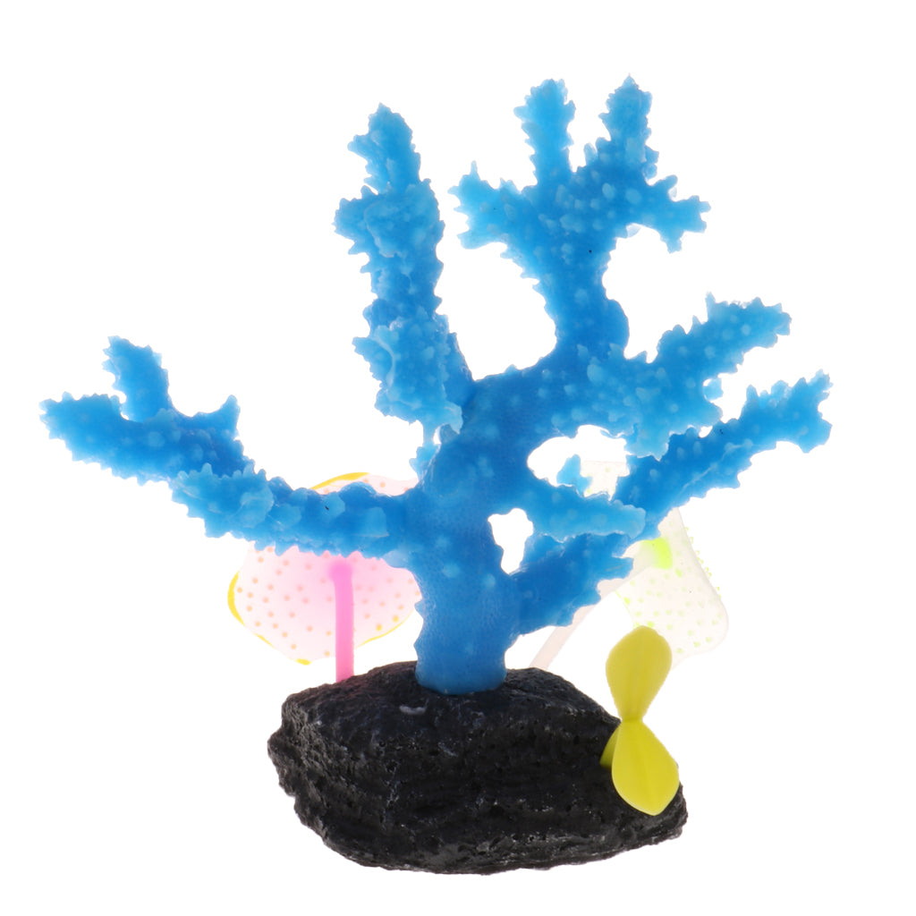 Artificial Coral Plant for Fish Tank Decoration Aquarium Reef Ornament Blue