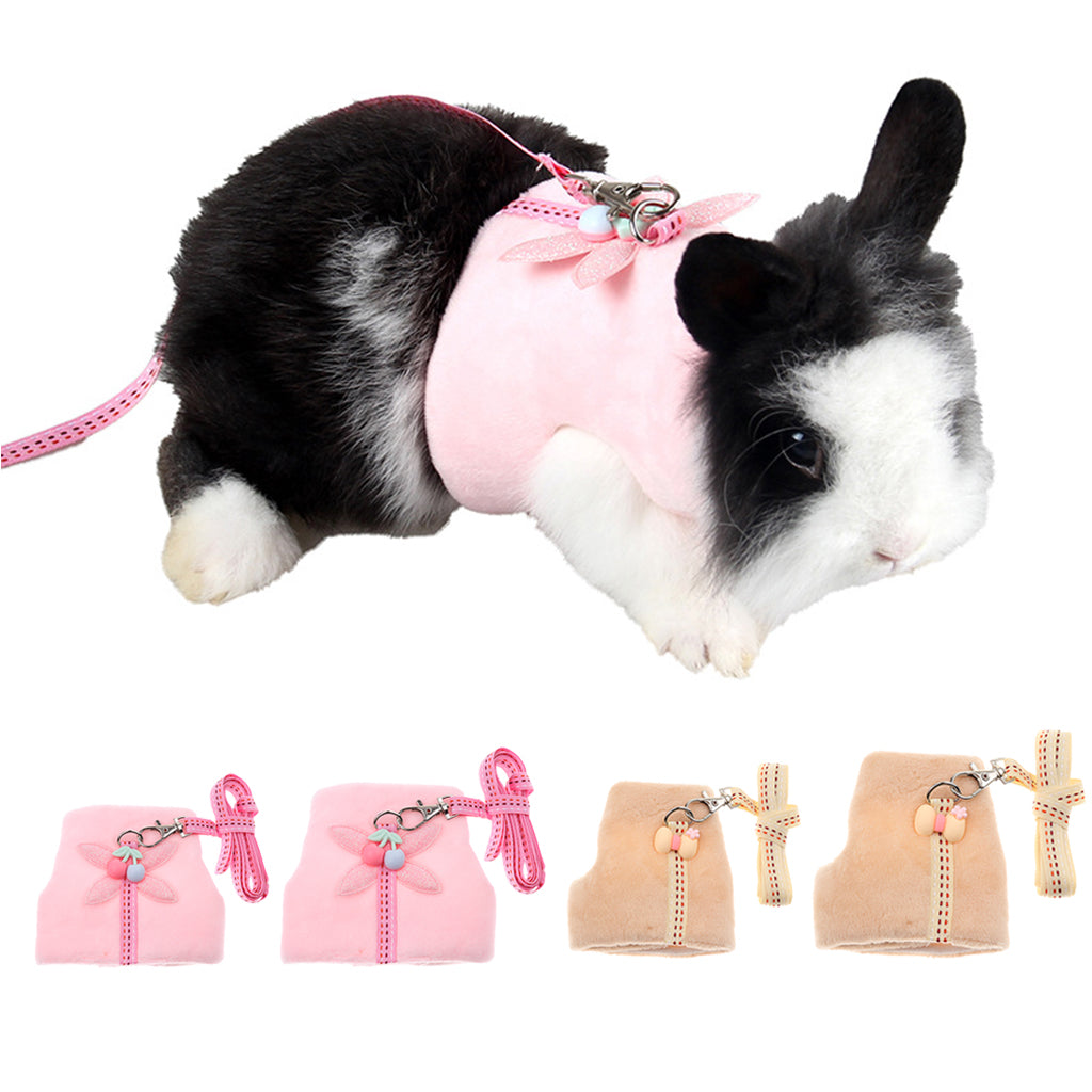 Soft Small Animal Pet Hamster Chinchilla Harness Vest Leash Lead  Pink S