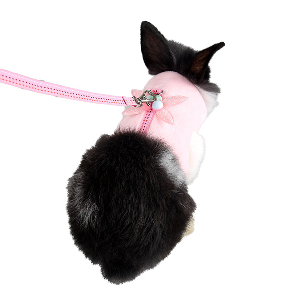 Soft Small Animal Pet Hamster Chinchilla Harness Vest Leash Lead  Pink S