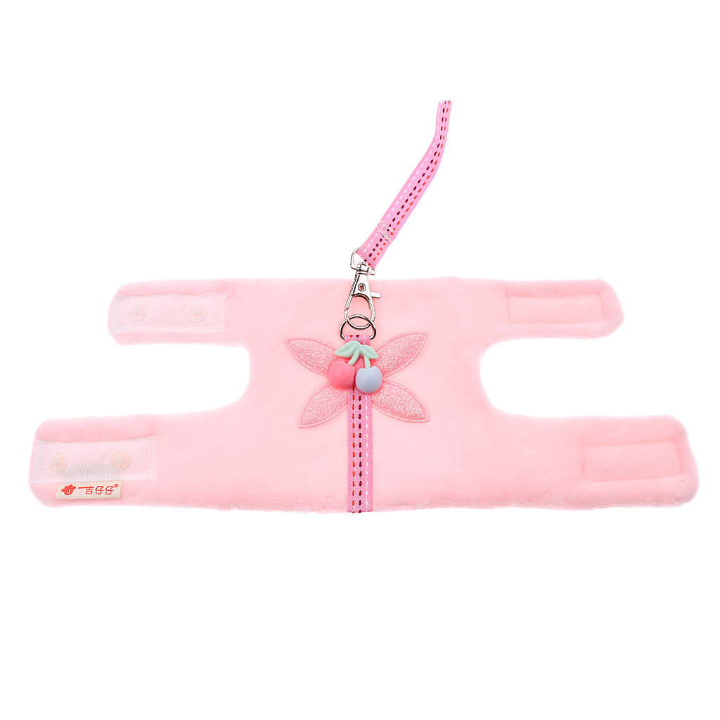 Soft Small Animal Pet Hamster Chinchilla Harness Vest Leash Lead  Pink S